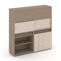 Набор 12 Тумба двойная с надставкой ES.NB.2V-12